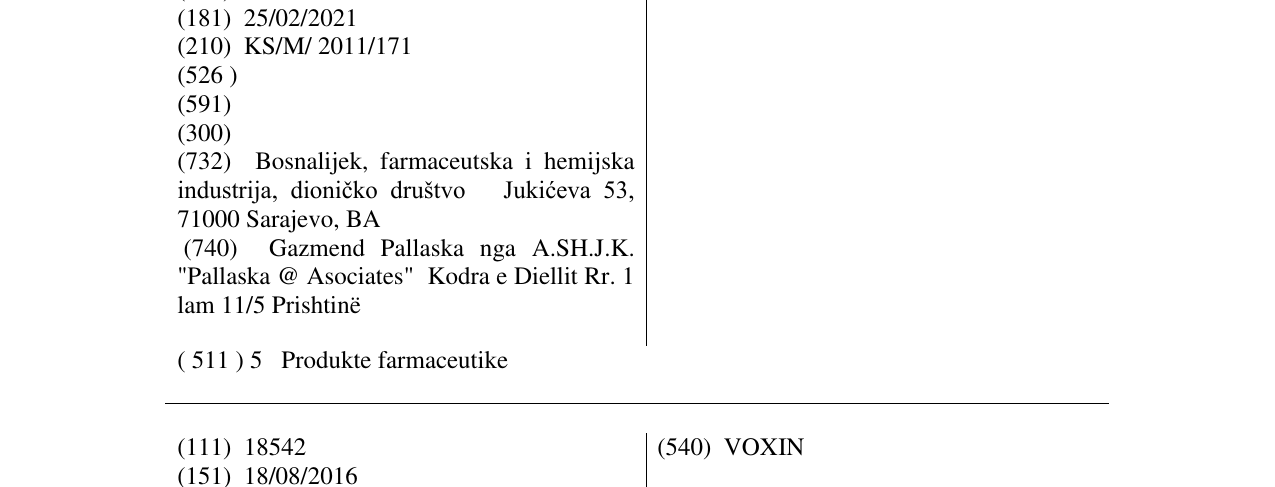 Zëri i markës RHINOSTOP FLU në buletin