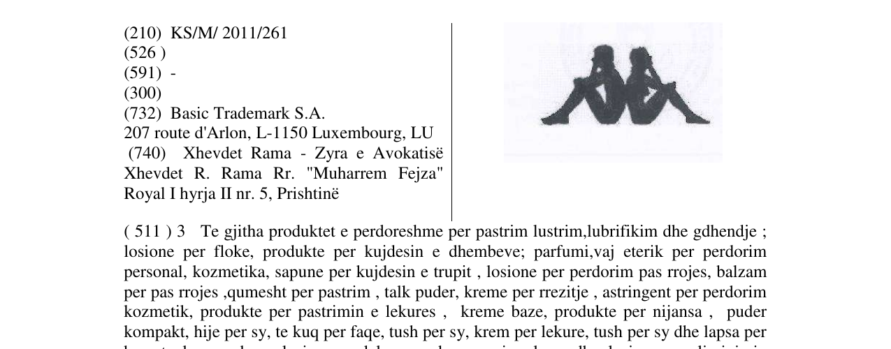 Zëri i markës Markë figurative në buletin