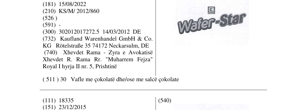 Zëri i markës Markë figurative në buletin