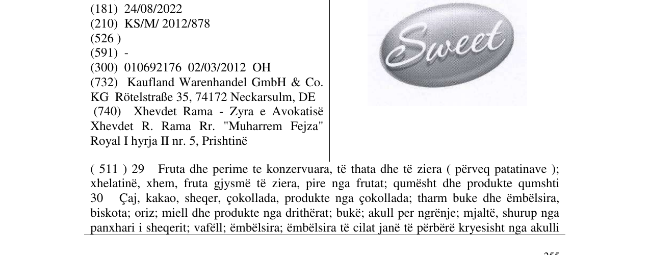 Zëri i markës Markë figurative në buletin