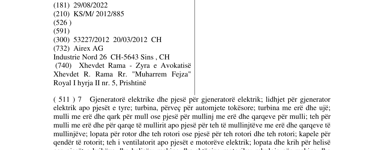 Zëri i markës BANOVA në buletin