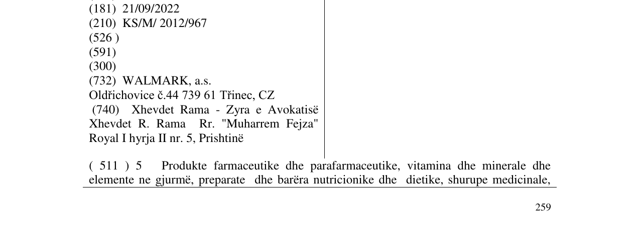 Zëri i markës WALMARK në buletin