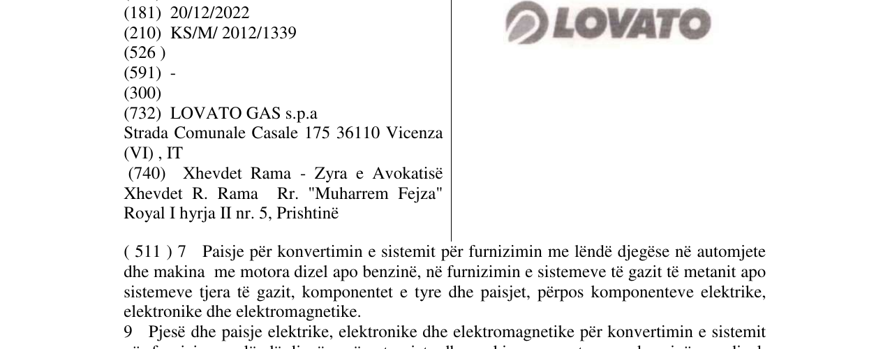 Zëri i markës LOVATO në buletin