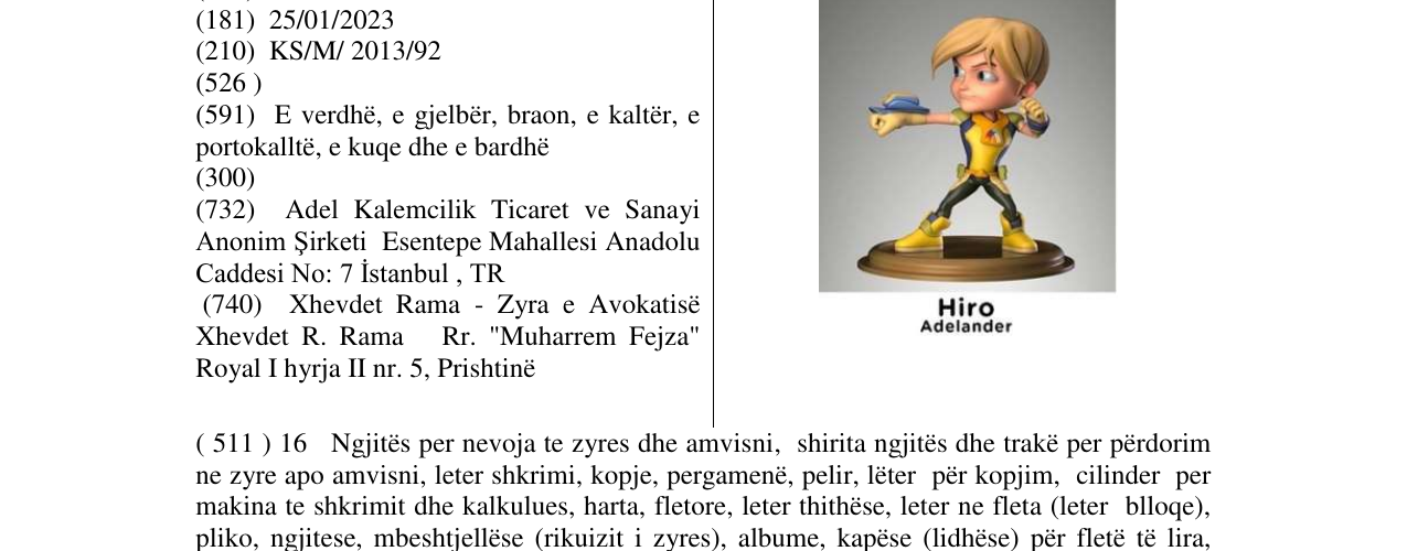 Zëri i markës Markë figurative në buletin