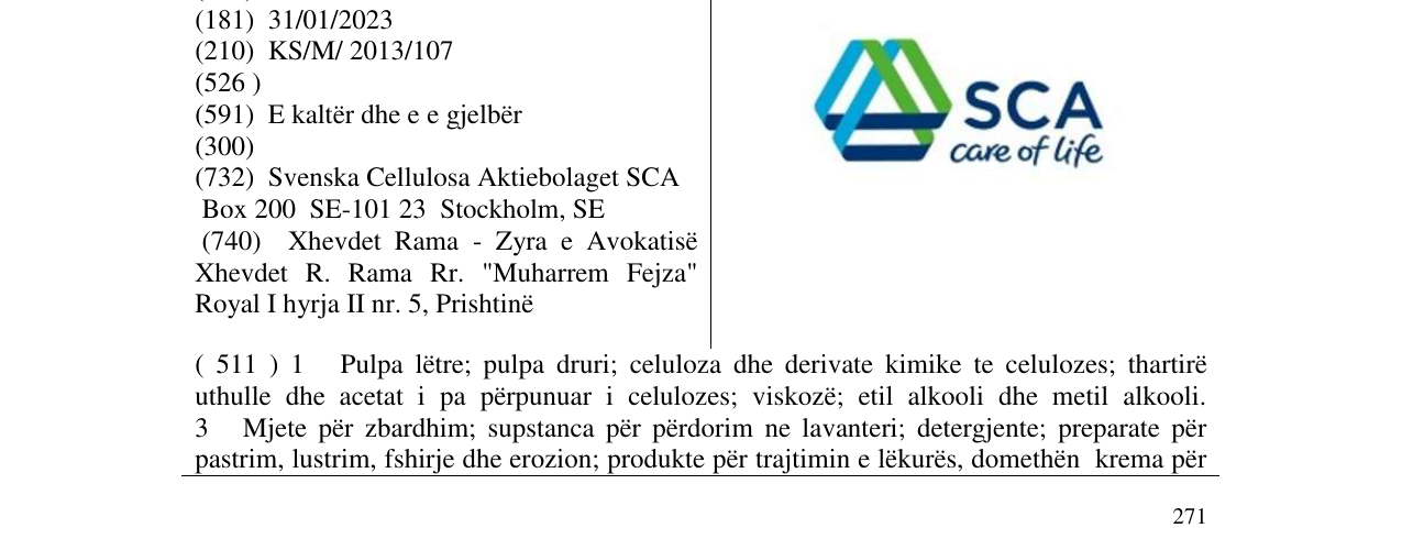 Zëri i markës Markë figurative në buletin