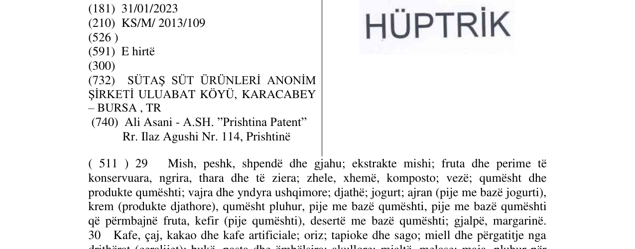 Zëri i markës Markë figurative në buletin