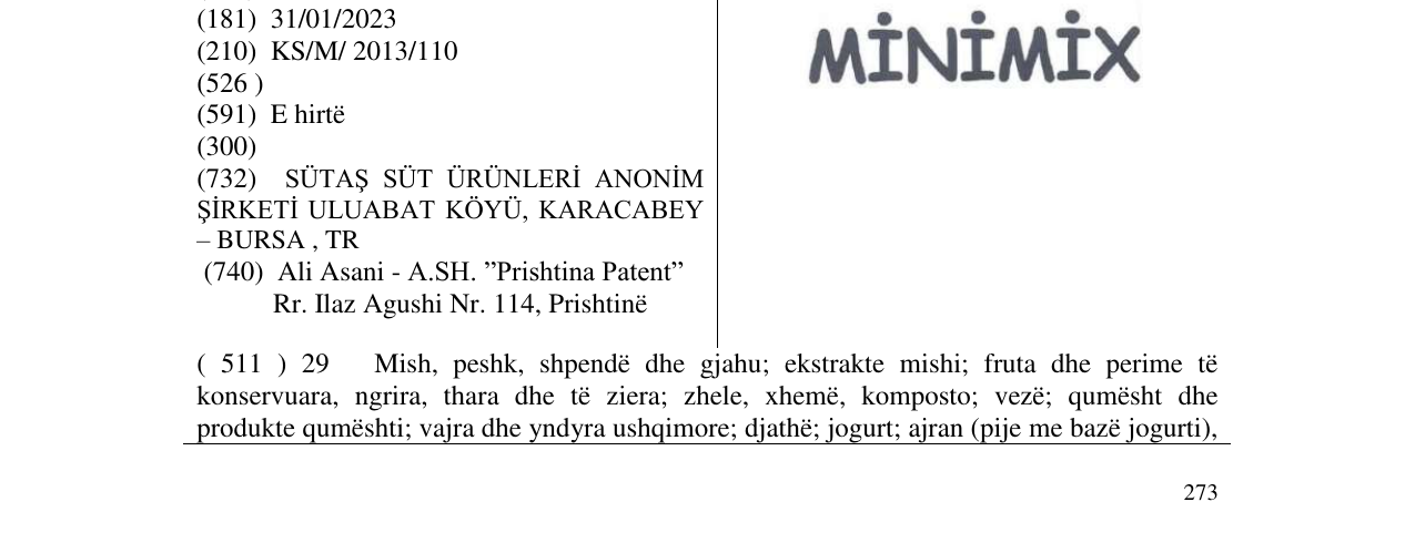 Zëri i markës Markë figurative në buletin
