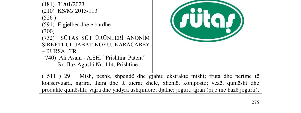 Zëri i markës Markë figurative në buletin