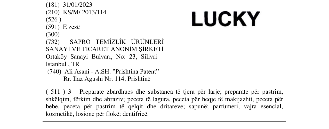 Zëri i markës Markë figurative në buletin