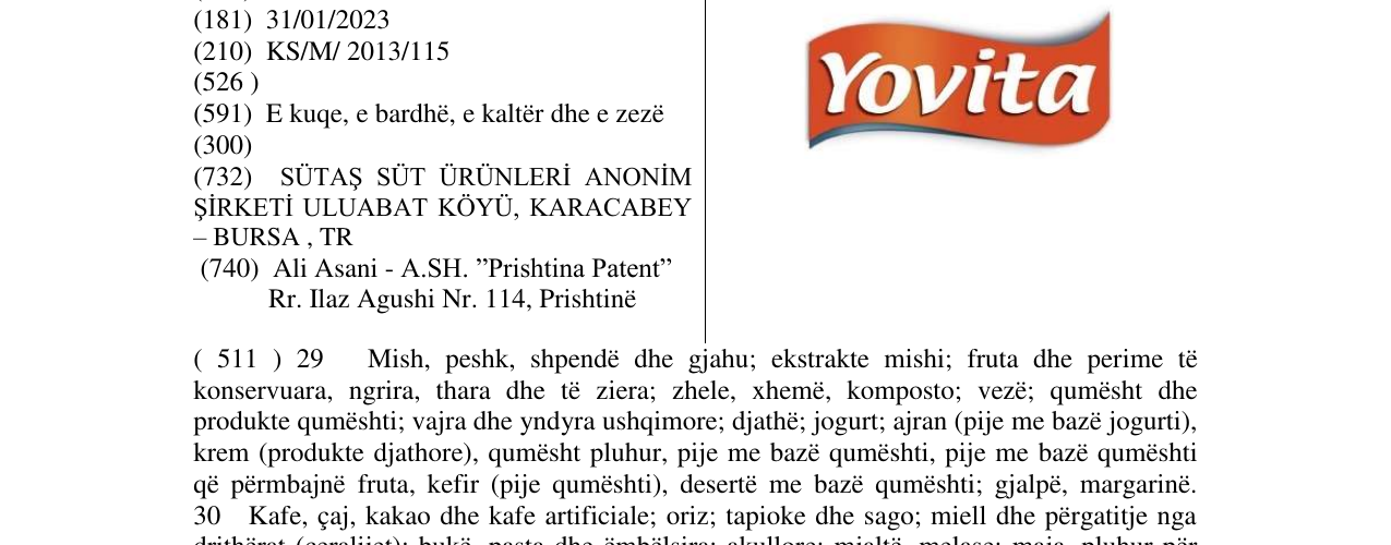 Zëri i markës Markë figurative në buletin