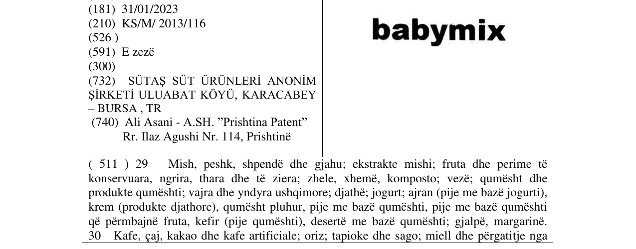 Zëri i markës Markë figurative në buletin