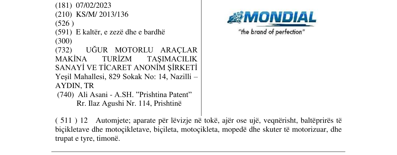Zëri i markës Markë figurative në buletin