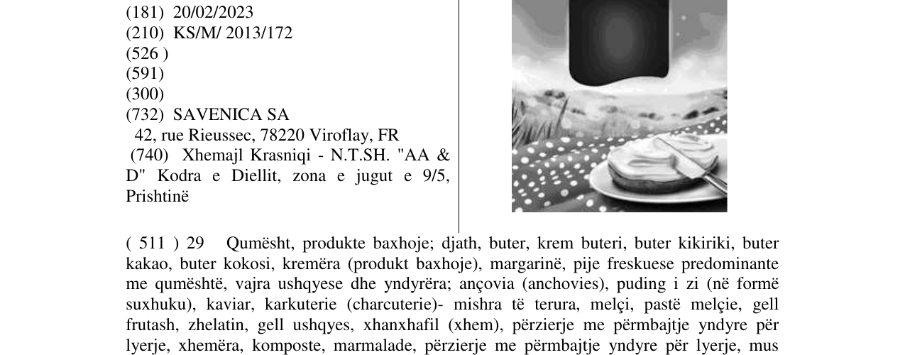 Zëri i markës Markë figurative në buletin