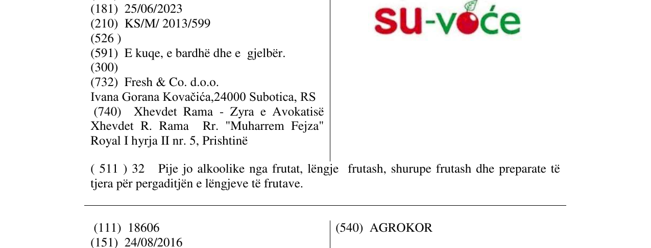Zëri i markës SU - voce në buletin