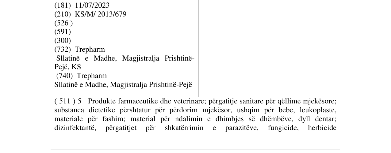 Zëri i markës PATREZOL në buletin