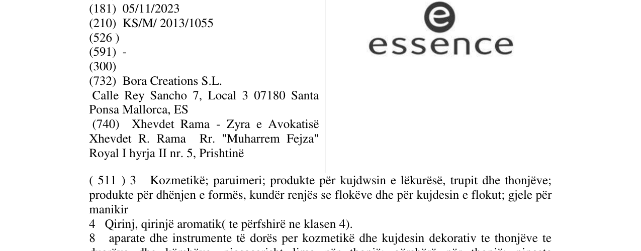 Zëri i markës e essence në buletin