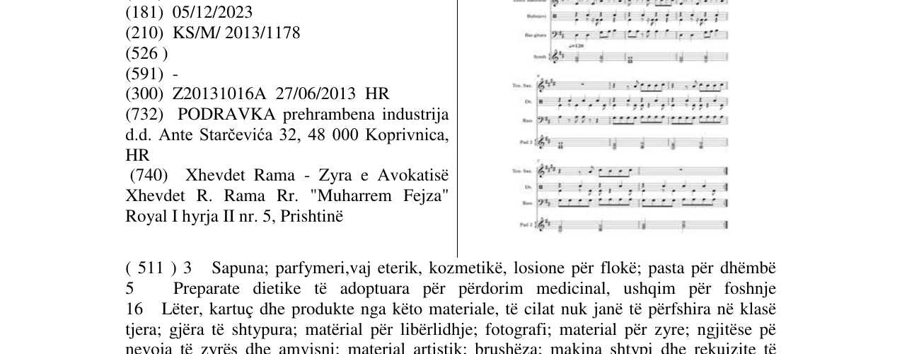 Zëri i markës Markë figurative në buletin