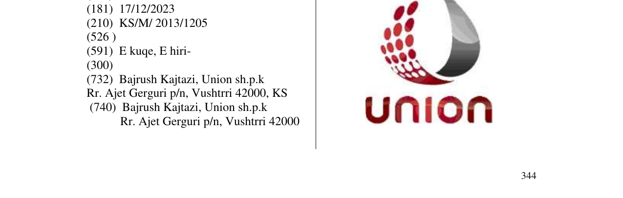 Zëri i markës UNION në buletin