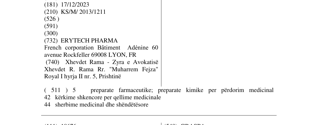 Zëri i markës ERYTECH Pharma në buletin