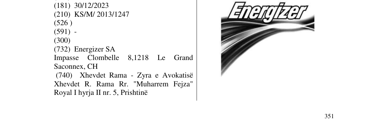 Zëri i markës Energizer në buletin