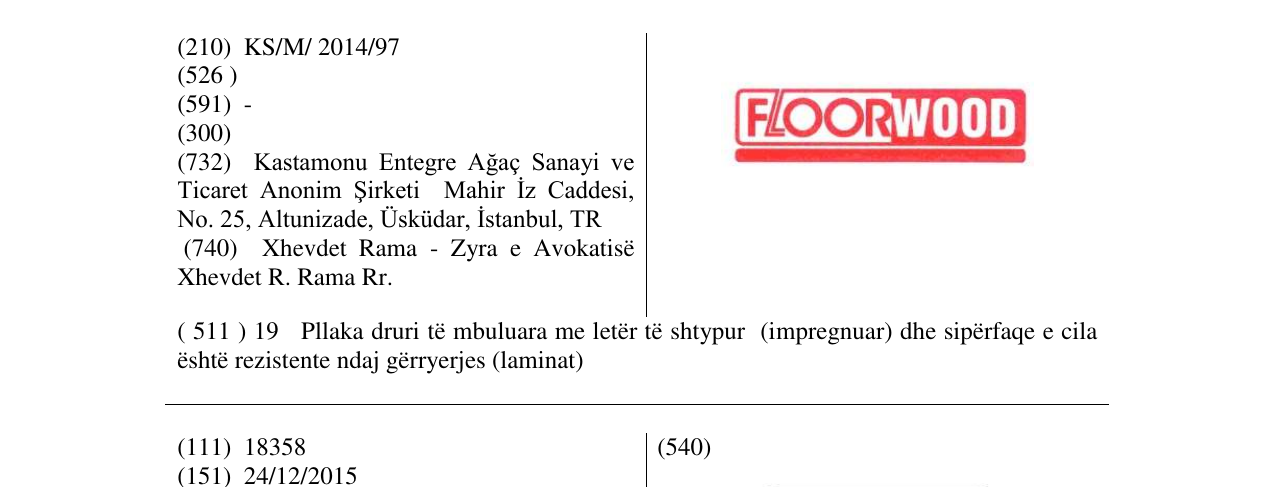 Zëri i markës FLOORWOOD në buletin