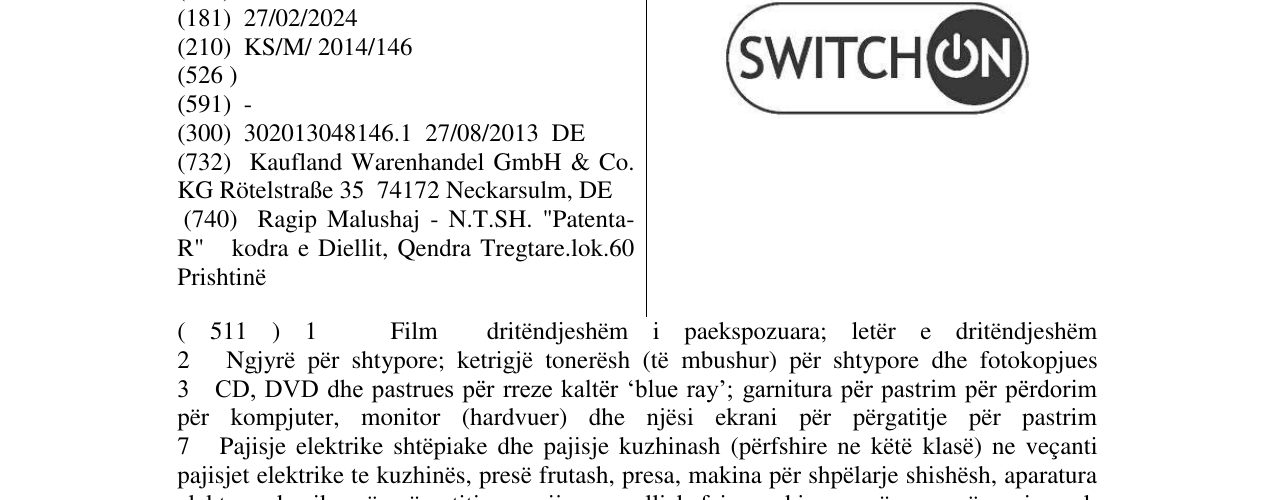Zëri i markës SWITCHON në buletin