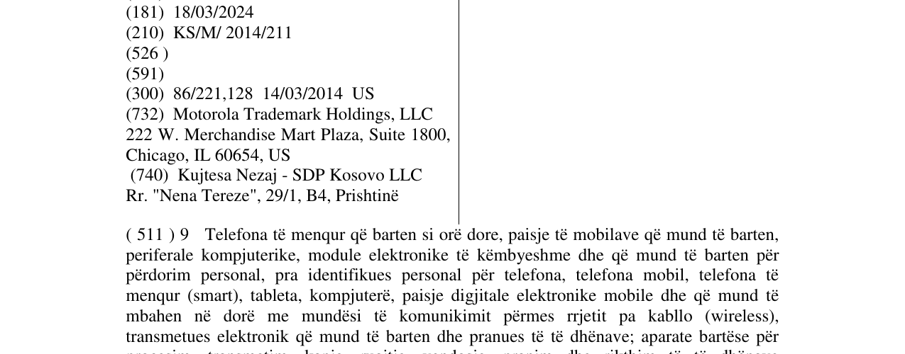 Zëri i markës MOTO 360 në buletin