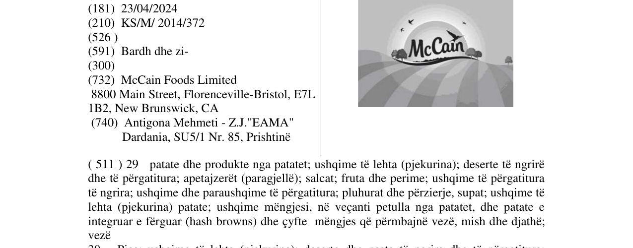 Zëri i markës McCain në buletin