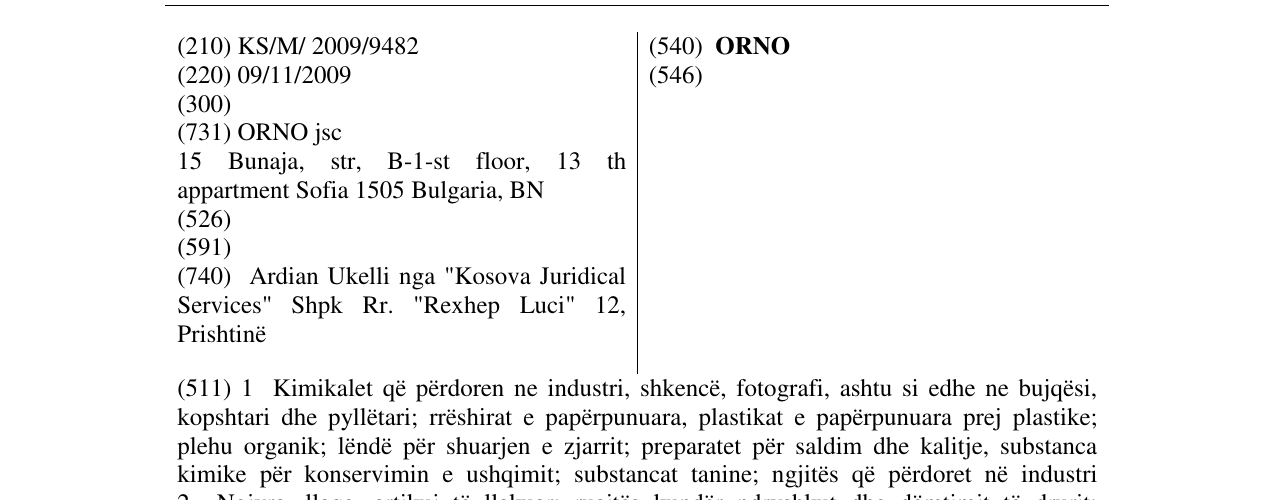 Zëri i markës ORNO në buletin