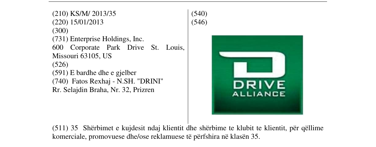 Zëri i markës D DRIVE ALLIANCE në buletin