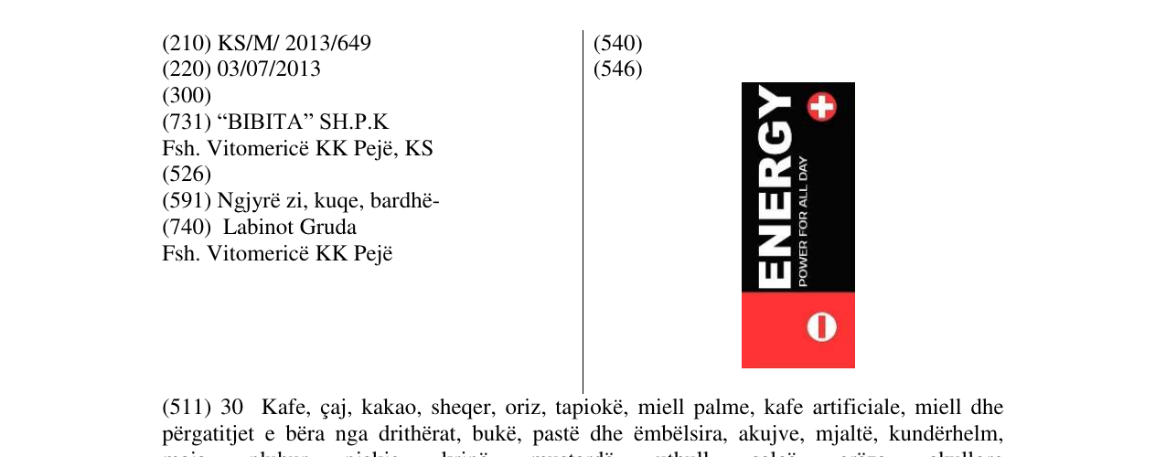 Zëri i markës ENERGY + në buletin