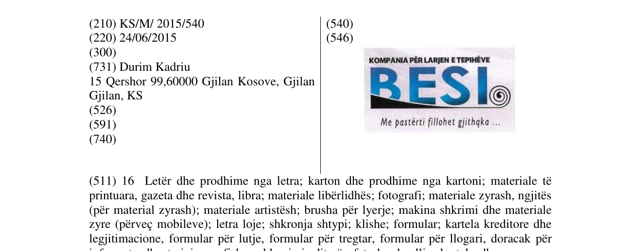 Zëri i markës BESI Me pastërti fillohet gjithqka... në buletin