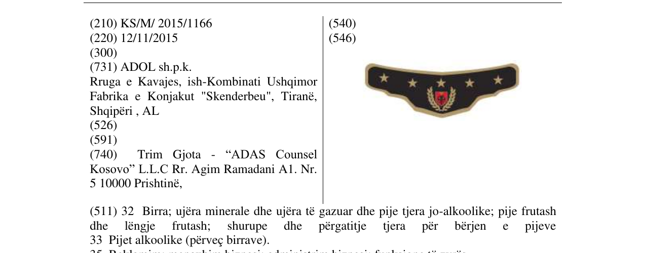 Zëri i markës Markë figurative në buletin
