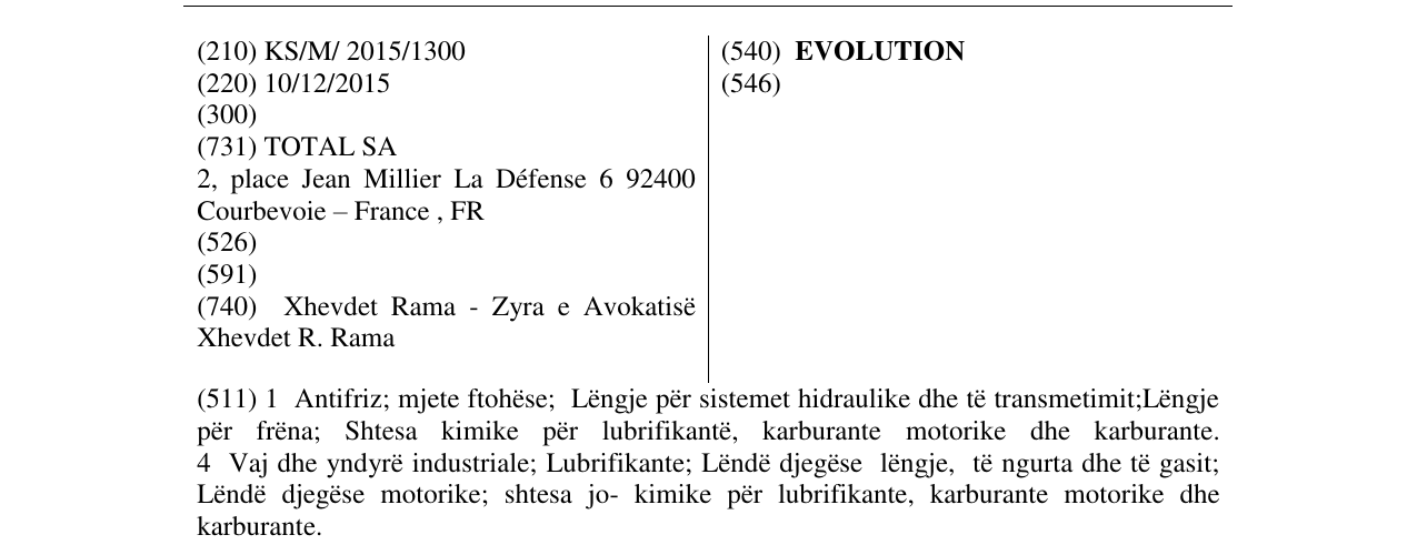 Zëri i markës EVOLUTION në buletin