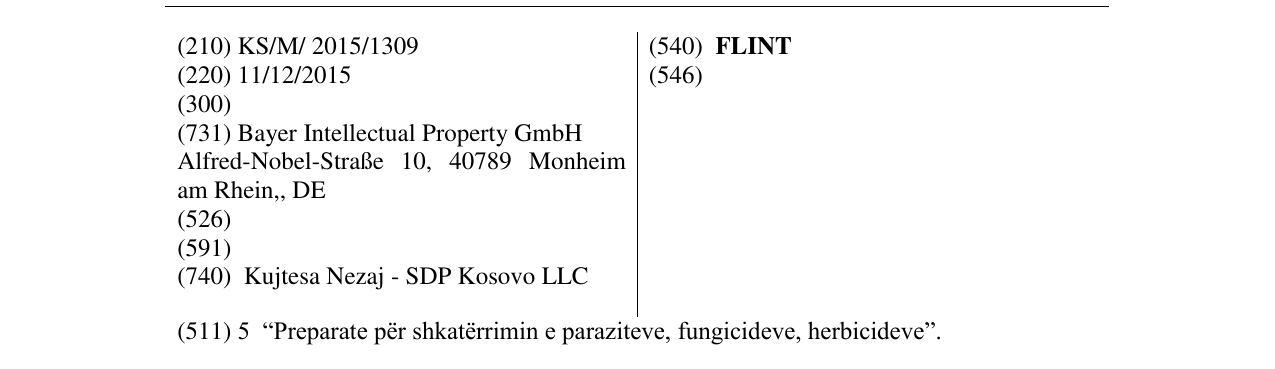 Zëri i markës FLINT në buletin