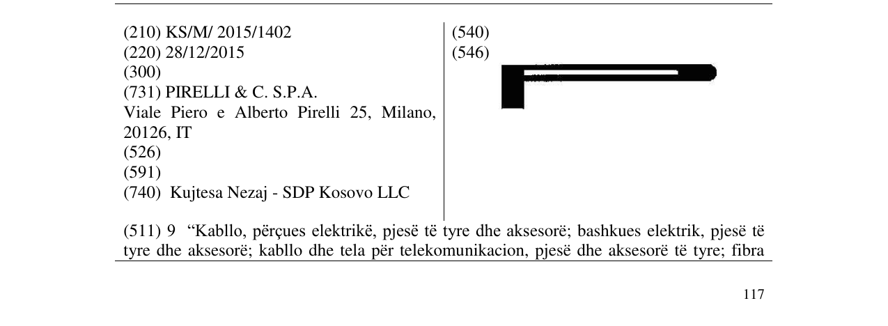 Zëri i markës Markë figurative në buletin