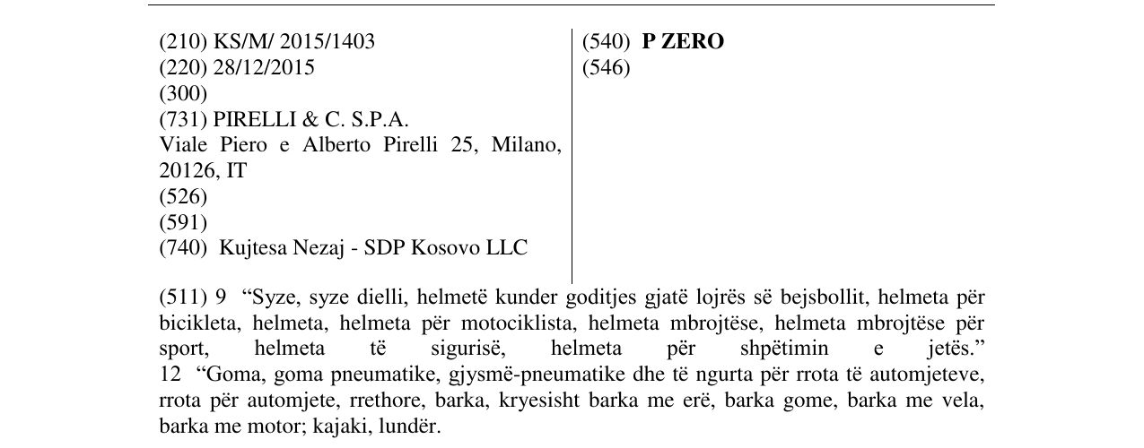 Zëri i markës P ZERO në buletin