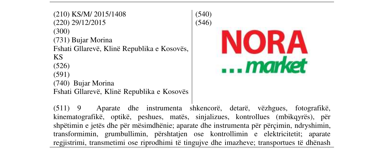 Zëri i markës Markë figurative në buletin