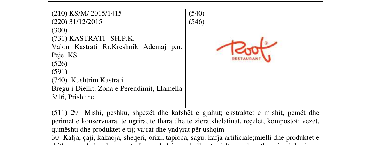 Zëri i markës Markë figurative në buletin