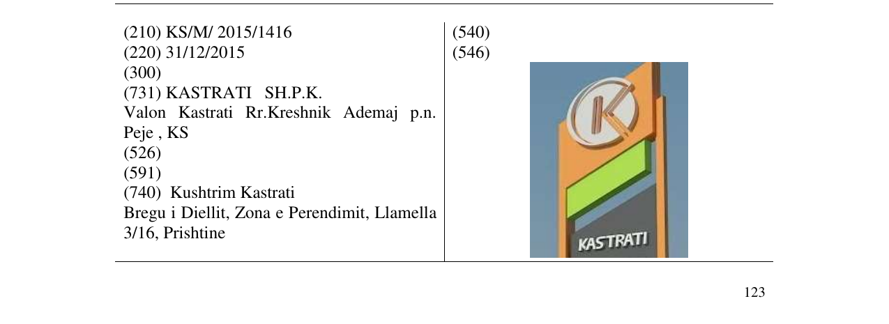 Zëri i markës Markë figurative në buletin