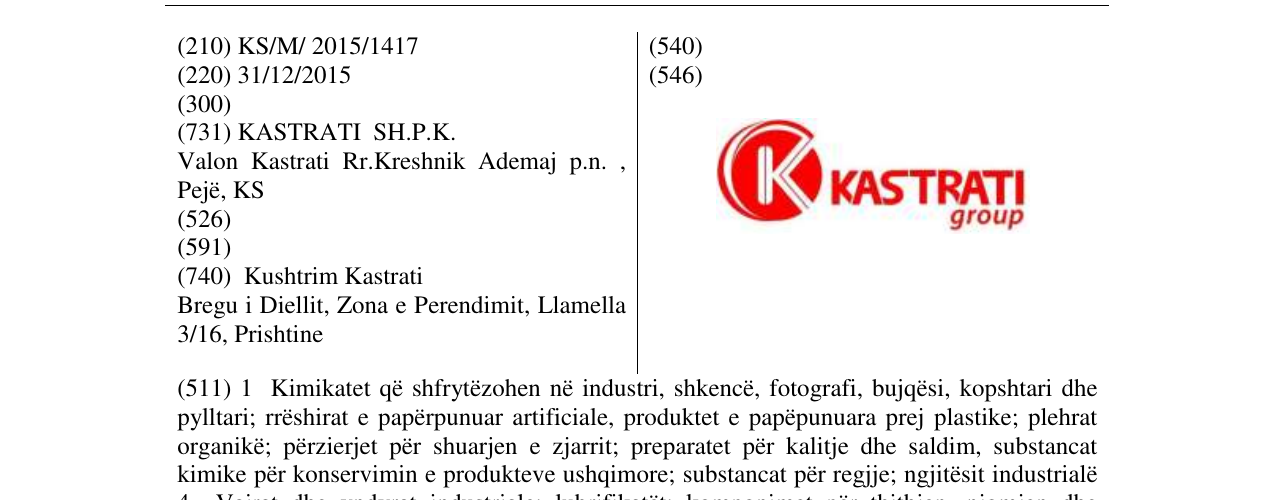 Zëri i markës Markë figurative në buletin
