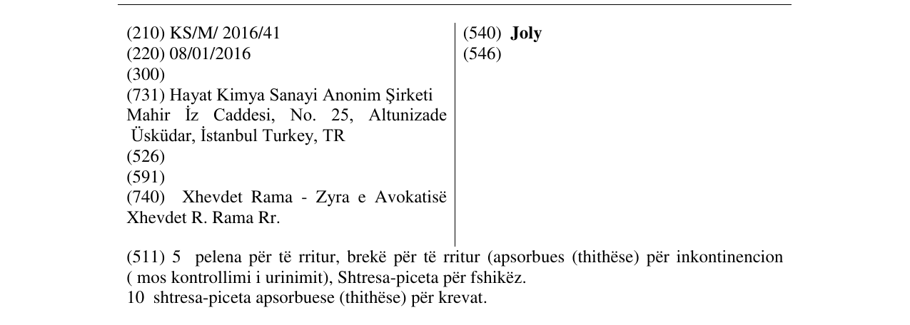 Zëri i markës Joly në buletin
