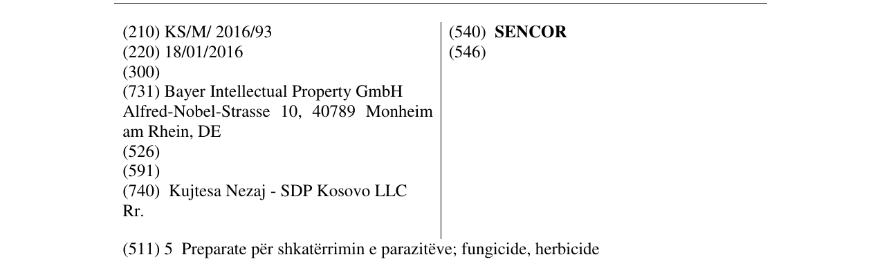 Zëri i markës SENCOR në buletin