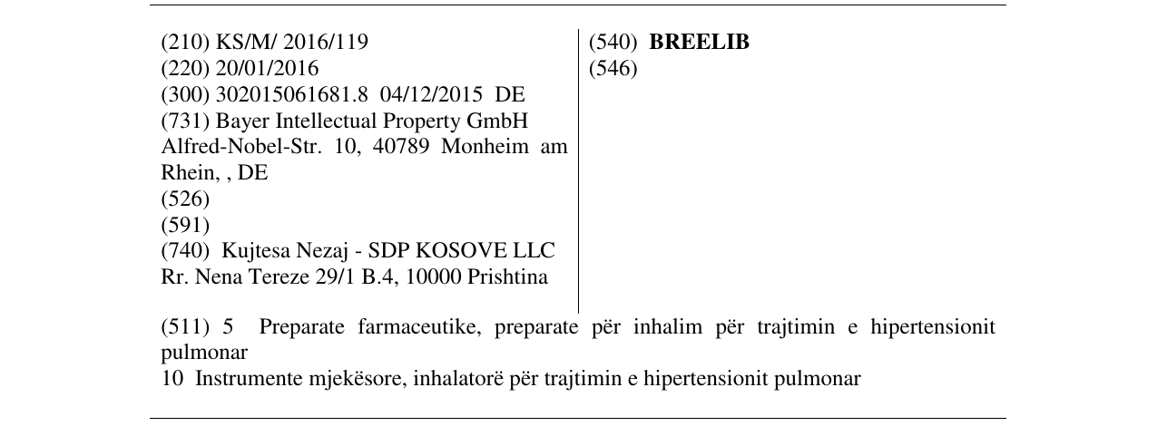 Zëri i markës BREELIB në buletin