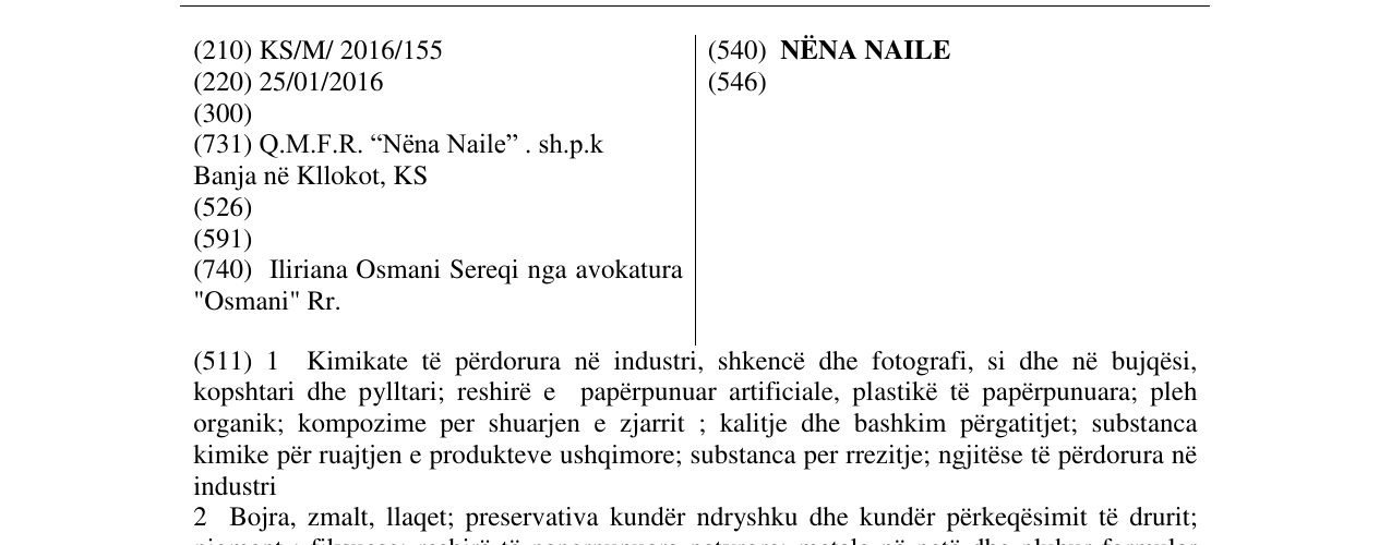 Zëri i markës NËNA NAILE në buletin