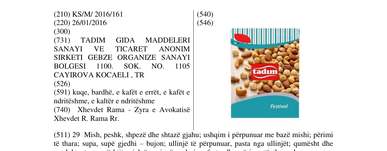 Zëri i markës tadim në buletin