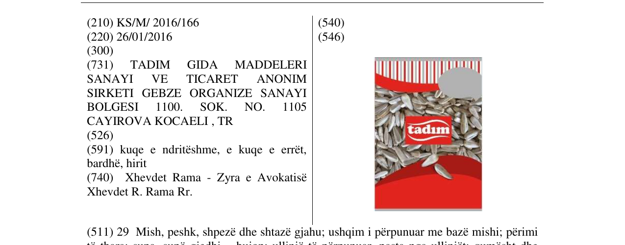 Zëri i markës tadim në buletin