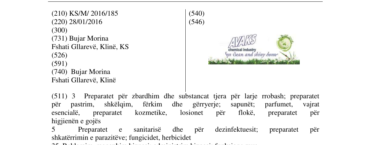 Zëri i markës Markë figurative në buletin