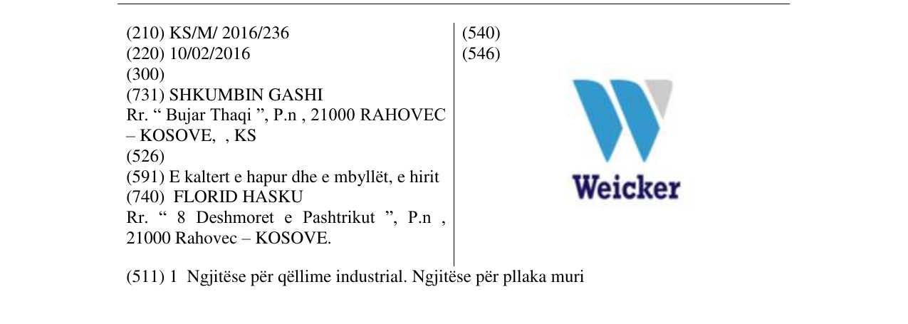 Zëri i markës Weicker në buletin