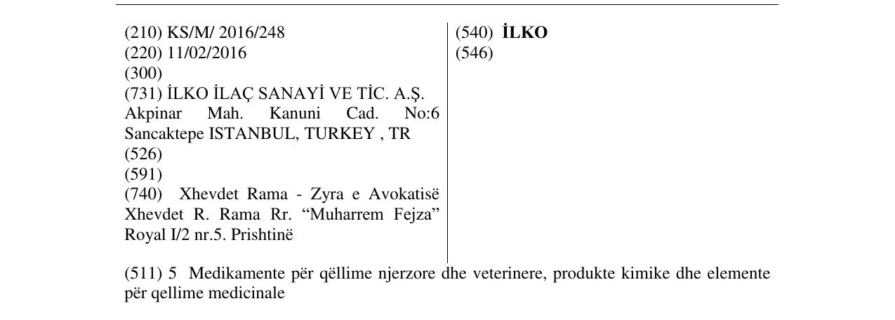 Zëri i markës İLKO në buletin